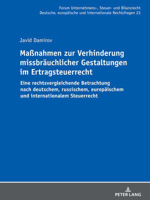 cover image of Maßnahmen zur Verhinderung missbraeuchlicher Gestaltungen im Ertragsteuerrecht